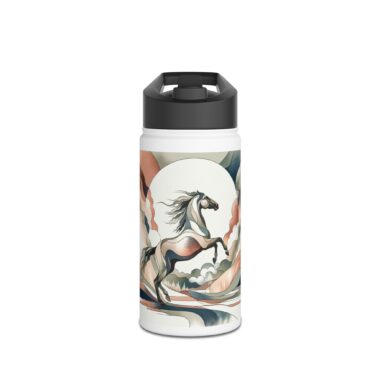 Horse-Themed Stainless Steel Water Bottle, Eco-Friendly Sports Drink Bottle, Gift for Equestrians, Outdoor Adventure, Motivational Hydration