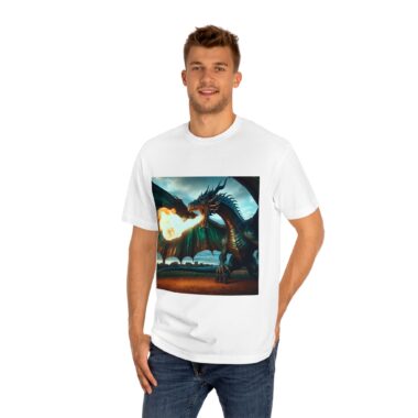 Fire-Breathing Dragon Unisex Classic Tee, Fantasy T-Shirt, Dragon Lover Gift, Graphic Tee for Cosplay, Dragon Enthusiast Apparel