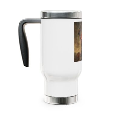 heroic tomato stainless steel travel mug, funny travel cup for foodies, unique gifts for veggie lovers, ideal for road trips and adventures