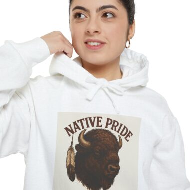 unisex native pride hoodie, cozy casual wear, ideal for indigenous rights events, comfortable gift for all ages, perfect for everyday wear