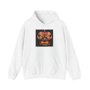 halloween monster sweater, cozy unisex hoodie for fall, spooky sweatshirt for parties, gift for horror fans, cool autumn apparel
