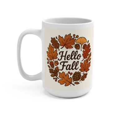 autumn leaves mug cozy fall vibes, perfect for tea lovers, halloween, thanksgiving gift, home decor, coffee cup